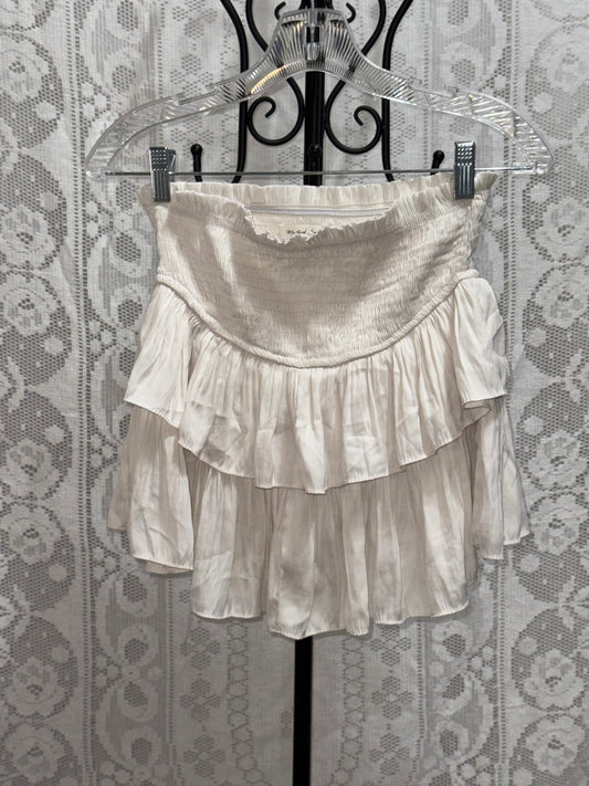 Preppy white mini skirt