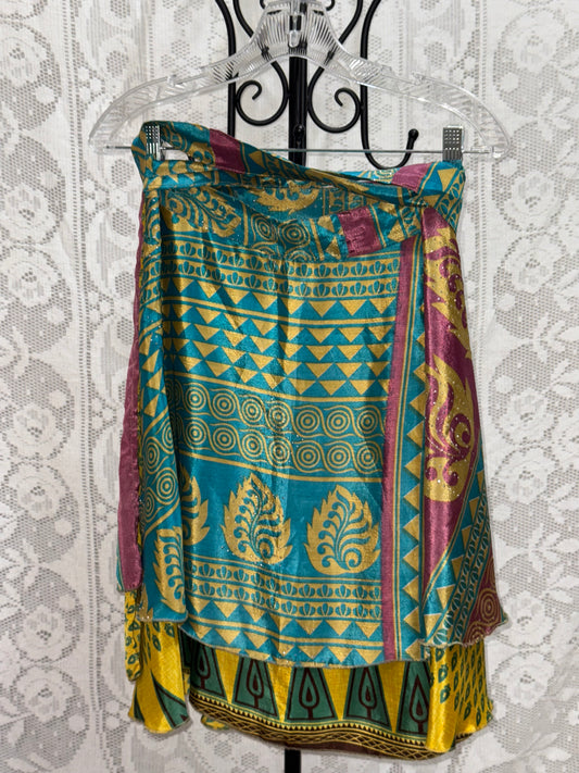 Vibrant wrap skirt
